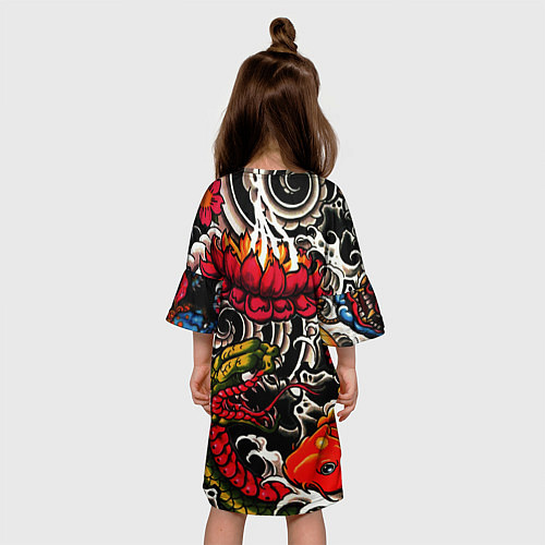 Детское платье Samurai татуировки / 3D-принт – фото 4