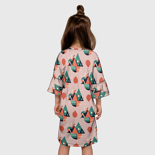 Детское платье Абстракция, треугольник / 3D-принт – фото 4