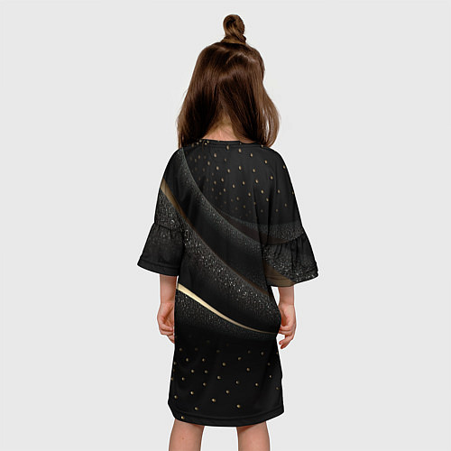 Детское платье Черный бархат и золото / 3D-принт – фото 4