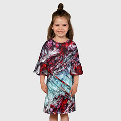 Платье клеш для девочки Лёд и кровь, цвет: 3D-принт — фото 2