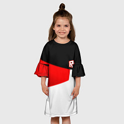 Платье клеш для девочки Roblox текстура мобайл геометрия, цвет: 3D-принт — фото 2