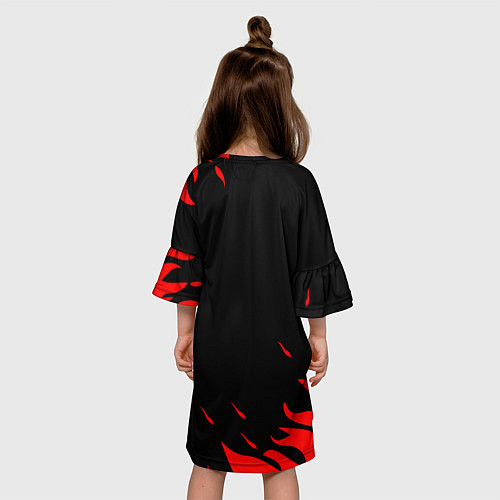 Детское платье Фаркрай текстура огня / 3D-принт – фото 4