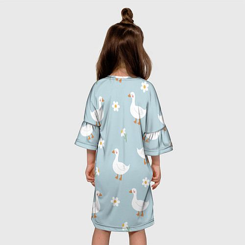 Детское платье Гусиный узор / 3D-принт – фото 4