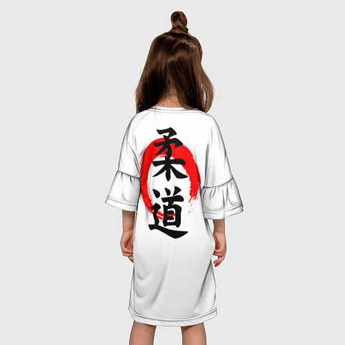 Детское платье Иероглиф дзюдо на спине / 3D-принт – фото 4