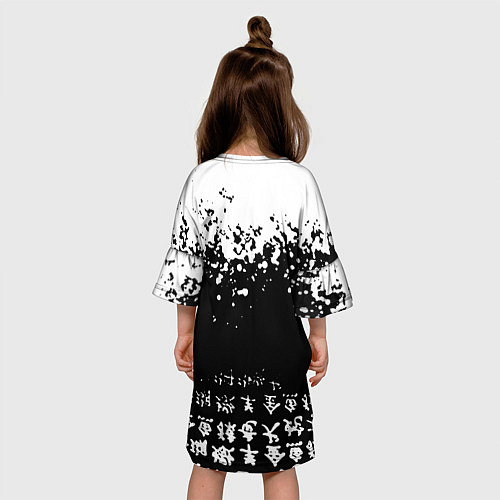 Детское платье Fullmetal Alchemist текстура иероглифы / 3D-принт – фото 4
