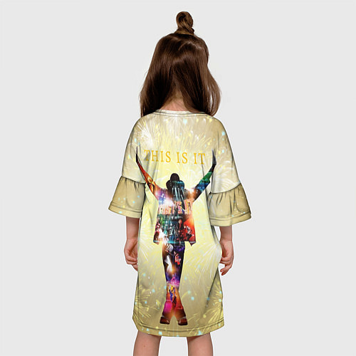 Детское платье Michael Jackson THIS IS IT - с салютами на золотом / 3D-принт – фото 4