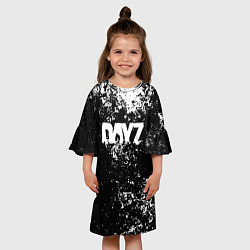 Платье клеш для девочки Dayz краски брызги, цвет: 3D-принт — фото 2