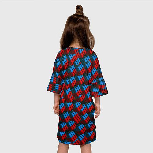 Детское платье ПАБГ текстура ящики / 3D-принт – фото 4