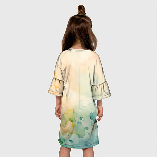 Детское платье Светлая акварель / 3D-принт – фото 4