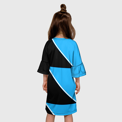 Детское платье Manchester City geometry sport / 3D-принт – фото 4