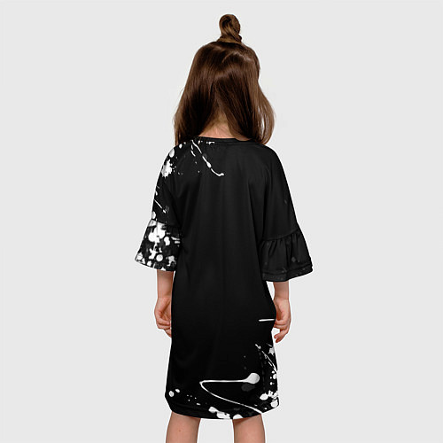 Детское платье Roblox текстура краски белые / 3D-принт – фото 4