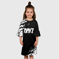 Платье клеш для девочки Dayz текстура краски, цвет: 3D-принт — фото 2
