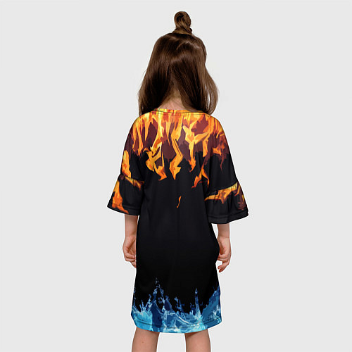 Детское платье PUBG online битва огня и льда / 3D-принт – фото 4