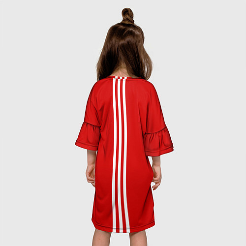 Детское платье СССР гост три полоски на красном фоне / 3D-принт – фото 4