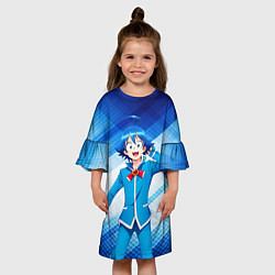 Платье клеш для девочки Ирума из Добро пожаловать в ад, цвет: 3D-принт — фото 2