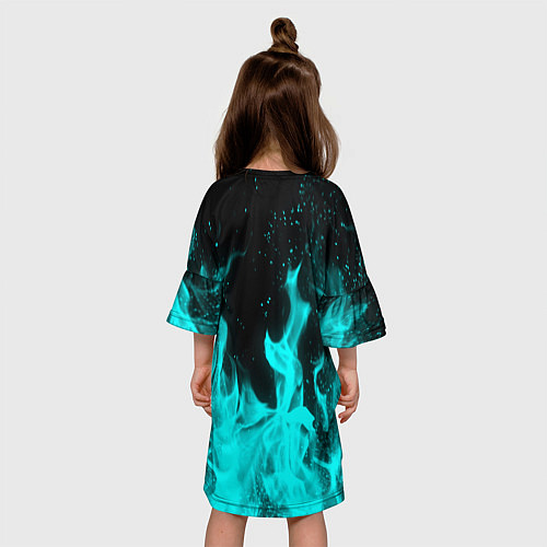 Детское платье Ведьмак лого в огне / 3D-принт – фото 4