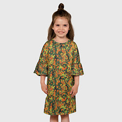 Платье клеш для девочки Современный пятнистый камуфляж, цвет: 3D-принт — фото 2
