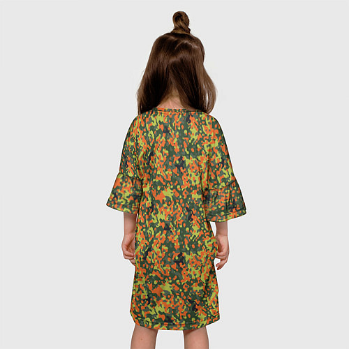 Детское платье Современный пятнистый камуфляж / 3D-принт – фото 4