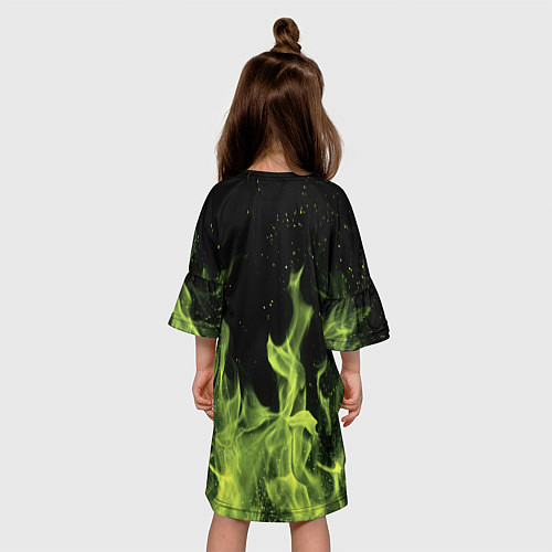 Детское платье Destity огненный стиль / 3D-принт – фото 4