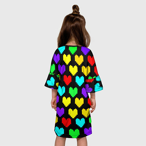 Детское платье Undertale heart pattern / 3D-принт – фото 4