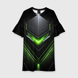 Детское платье Green and black abstract style