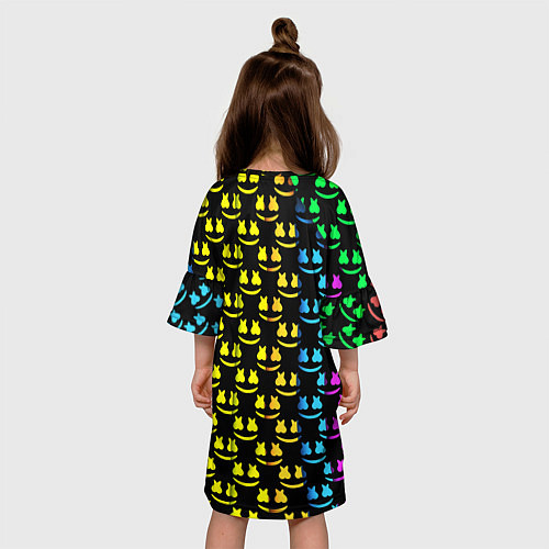 Детское платье Marshmello градиент колор / 3D-принт – фото 4