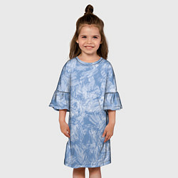 Платье клеш для девочки Текстура лед, цвет: 3D-принт — фото 2