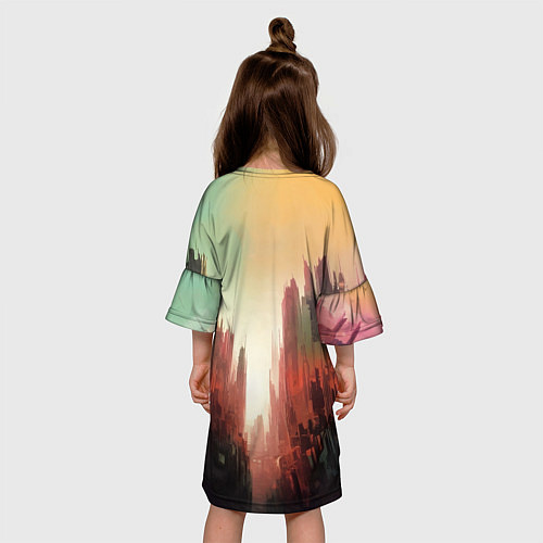 Детское платье Пейзаж городской застройки / 3D-принт – фото 4