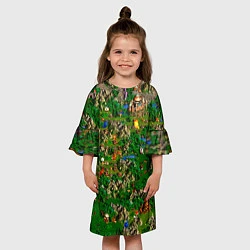 Платье клеш для девочки Карта из Героев 3, цвет: 3D-принт — фото 2