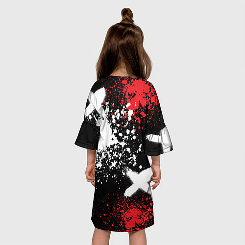 Детское платье Мерседес на фоне граффити и брызг красок / 3D-принт – фото 4