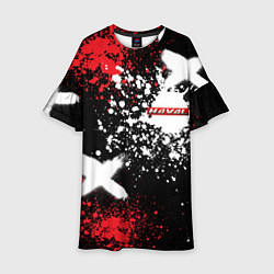 Детское платье Хавал на фоне граффити и брызг красок