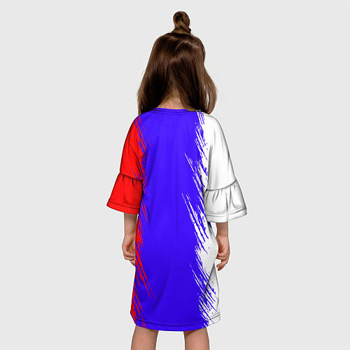 Детское платье Штрихи триколор / 3D-принт – фото 4