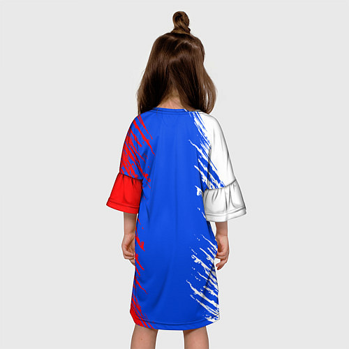 Детское платье Триколор штрихи с гербор / 3D-принт – фото 4