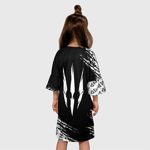 Детское платье Ведьмак 3 логотип волка / 3D-принт – фото 4