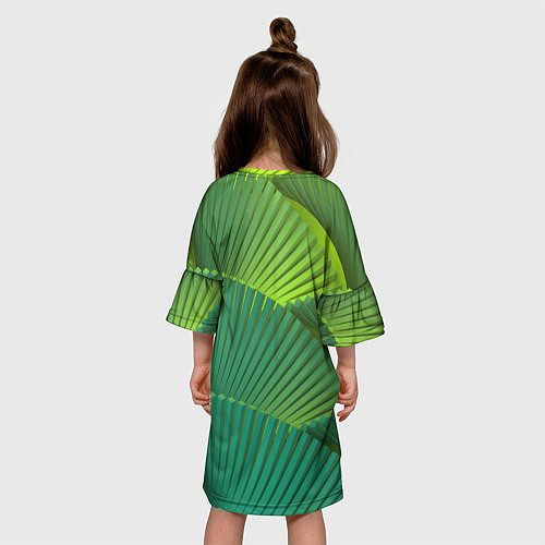 Детское платье Объемные веерные столбики / 3D-принт – фото 4