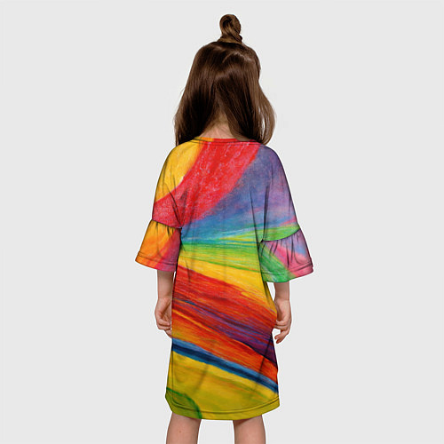 Детское платье Рисунок масляной пастелью / 3D-принт – фото 4