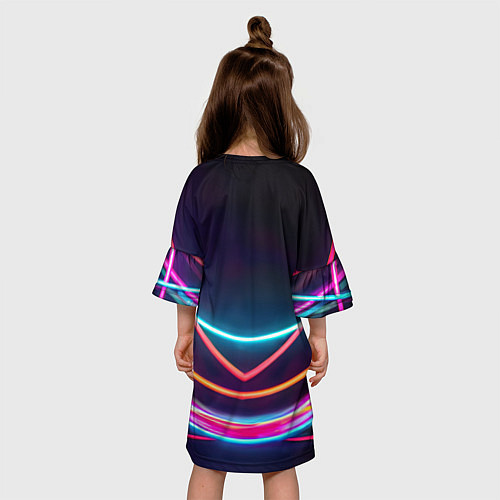 Детское платье Сиба ину и неоновые провода / 3D-принт – фото 4