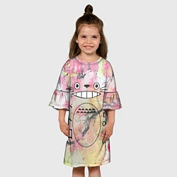 Платье клеш для девочки Totoro moy sosed x, цвет: 3D-принт — фото 2