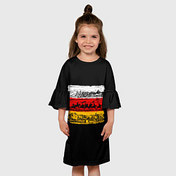 Платье клеш для девочки Традиционная Осетия, цвет: 3D-принт — фото 2