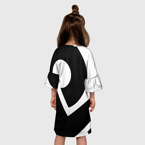 Детское платье Cloud9 - black and white / 3D-принт – фото 4