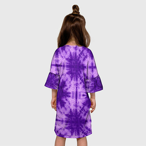 Детское платье Тай дай фиолетовый / 3D-принт – фото 4