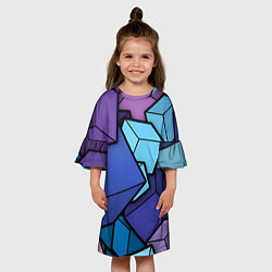 Платье клеш для девочки Куб, цвет: 3D-принт — фото 2