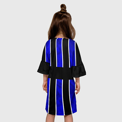 Детское платье Россия- черно-синяя униформа / 3D-принт – фото 4