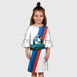 Платье клеш для девочки Немецкий родстер BMW, цвет: 3D-принт — фото 2
