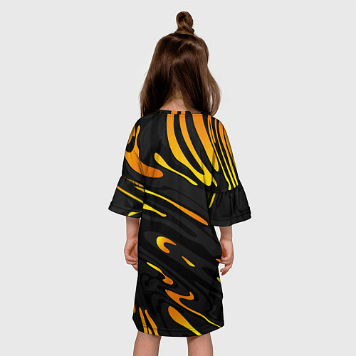 Детское платье KTM - orange liquid / 3D-принт – фото 4