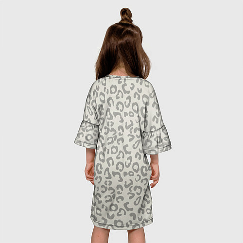 Детское платье Светло бежевый леопард / 3D-принт – фото 4