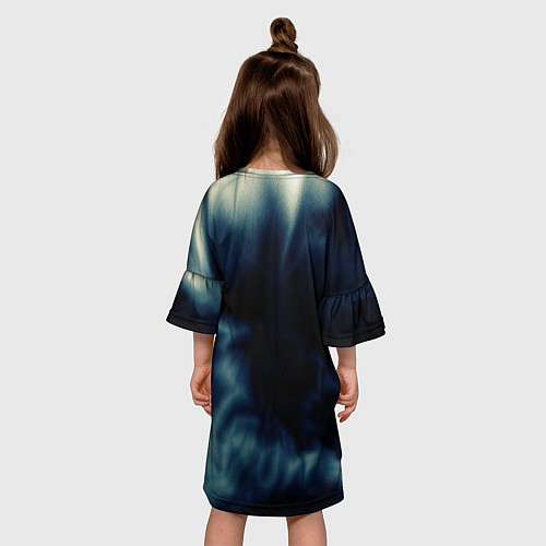 Детское платье Абстрактный тёмно-синий / 3D-принт – фото 4