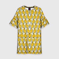 Детское платье Жёлто-белый паттерн