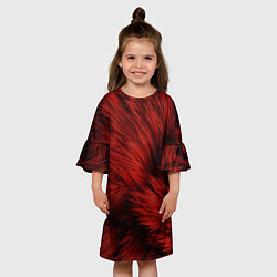 Платье клеш для девочки Красная шерсть, цвет: 3D-принт — фото 2