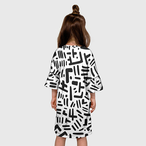 Детское платье Паттерн линиями / 3D-принт – фото 4